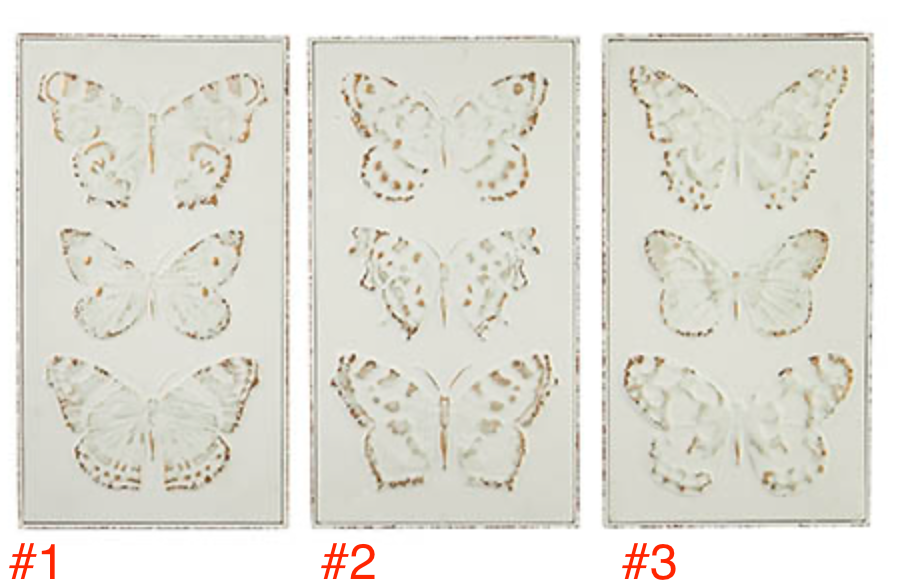Butterfly Embossed Metal Wall Art