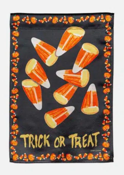 Trick or Treat Candy Corn Garden Flag