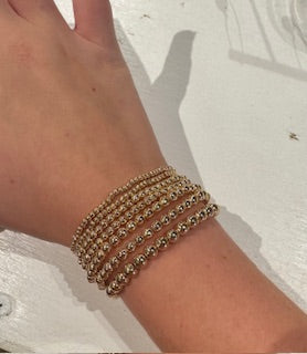 Gold Beaded Bracelet Stack