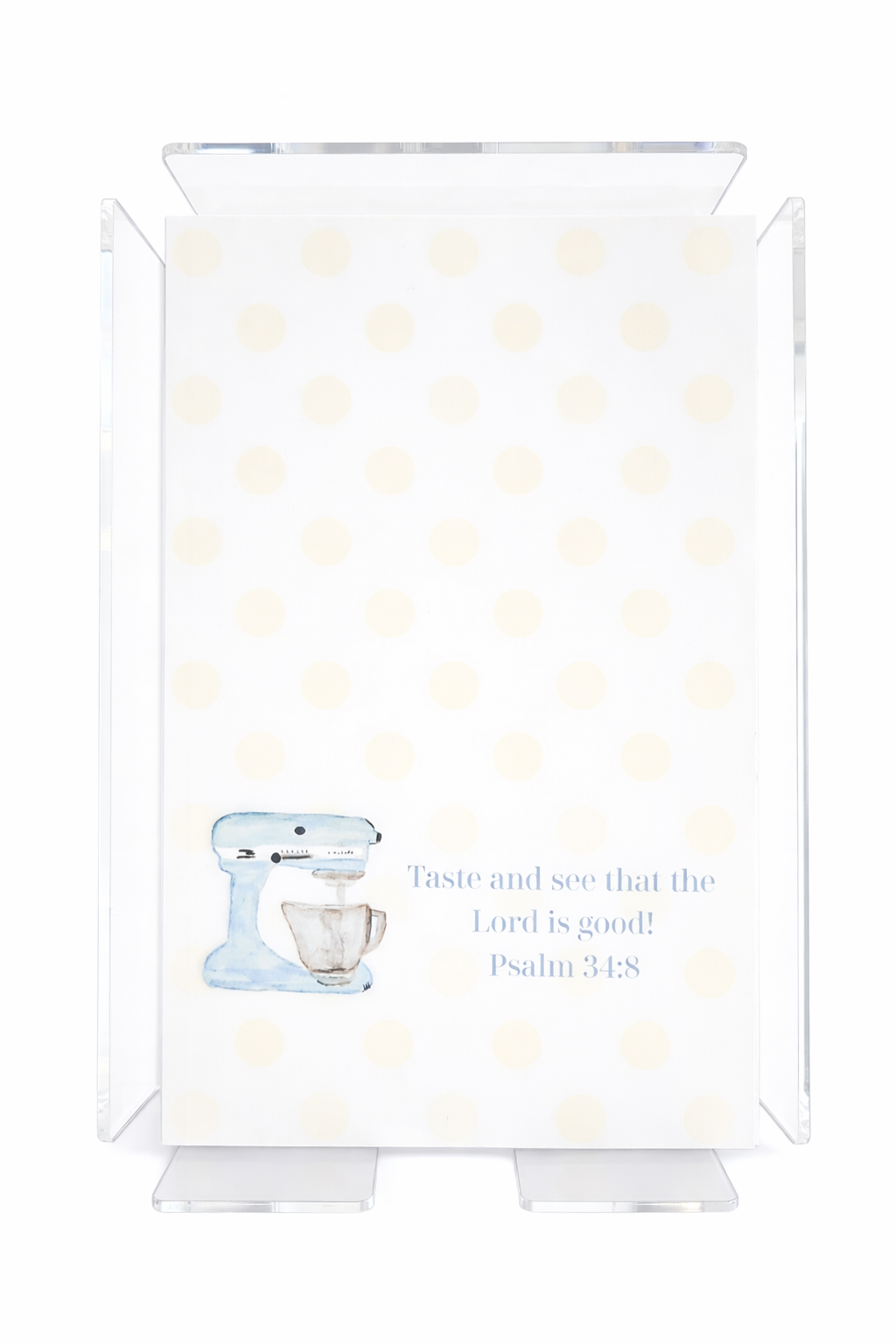 Notepad with acrylic holder