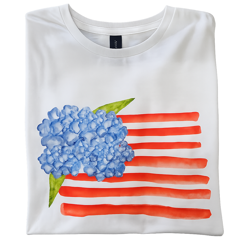 Hydrangea Flag T-Shirt