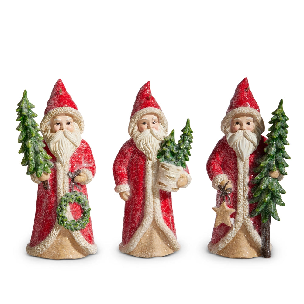 RAZ Red Santa with Tree Ornament
