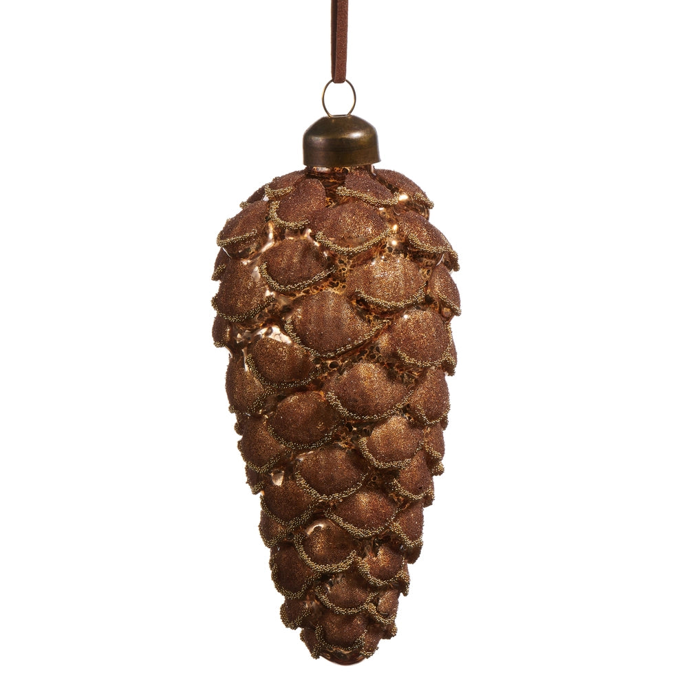 RAZ Brown Pinecone Ornament