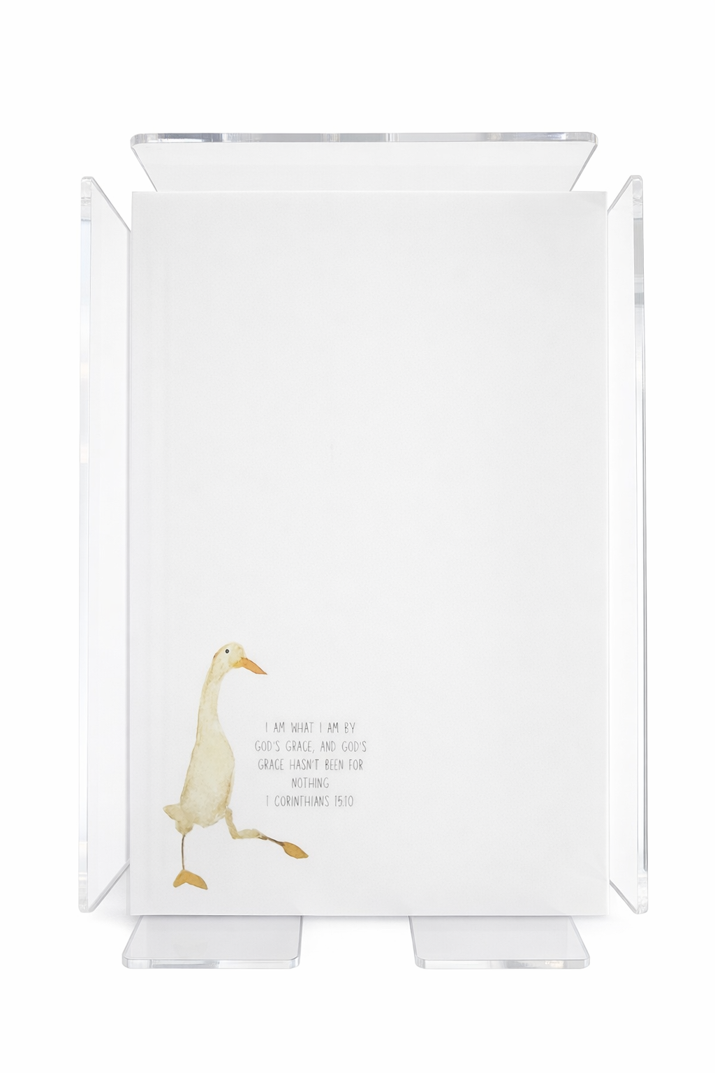 Notepad with acrylic holder