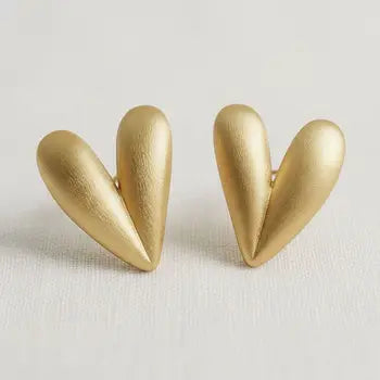 Hear-Shaped Drop Earrings