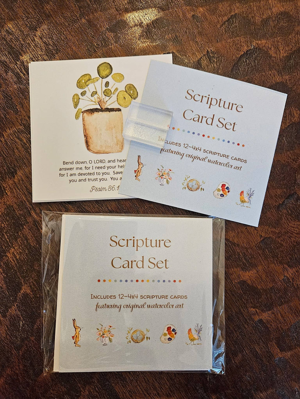 Scripture Card Set-Watercolor Bible Verse Cards-Encouragment