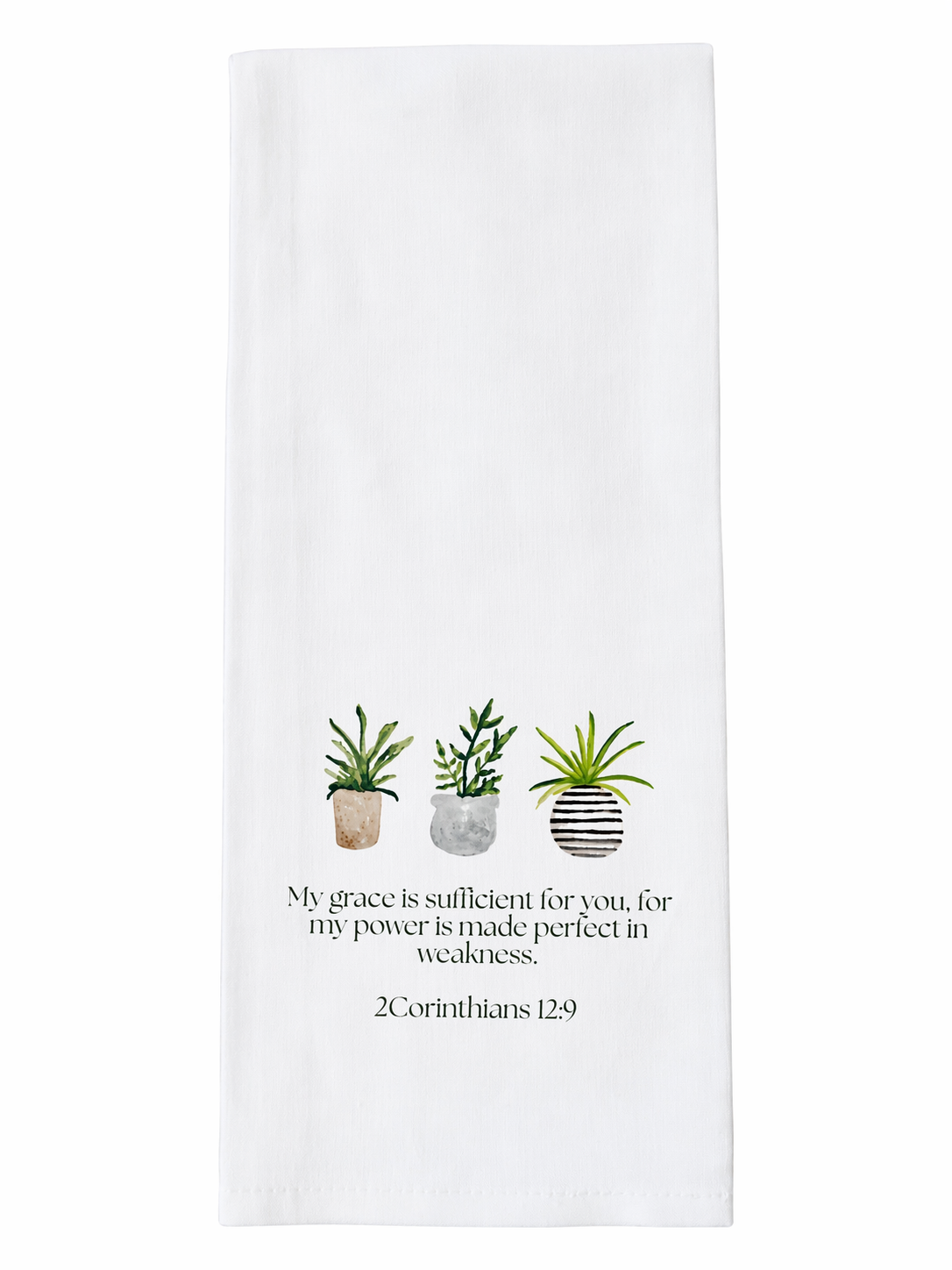 Faith and Grace Scripture Kitchen Towel