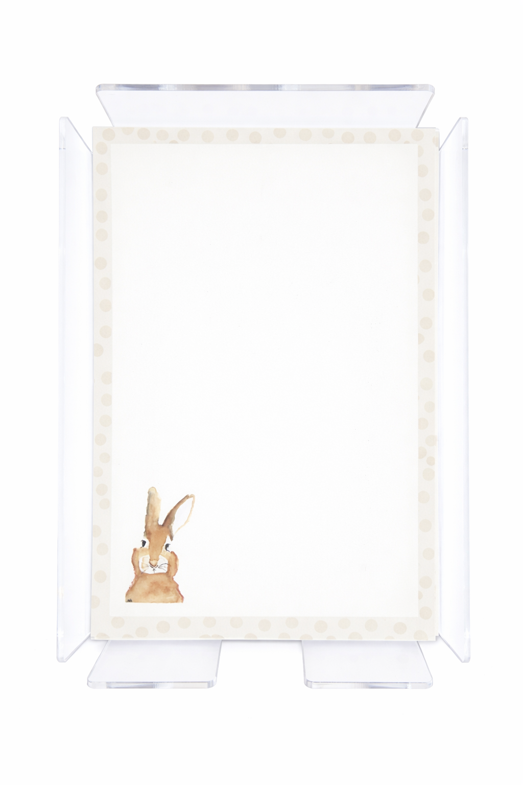 Notepad with acrylic holder