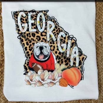 White Georgia Cheetah T-Shirt