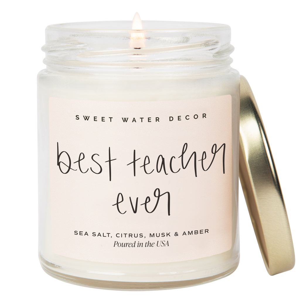 Best Teacher Ever 9 oz Soy Candle - Home Decor & Gifts