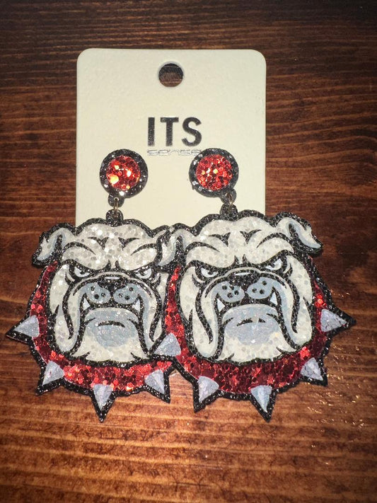 GA Bulldog Earrings