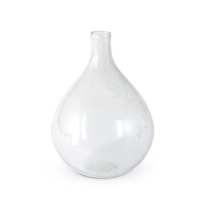 Park Hill Raindrop Glass Oversized Bottle Vase, Small