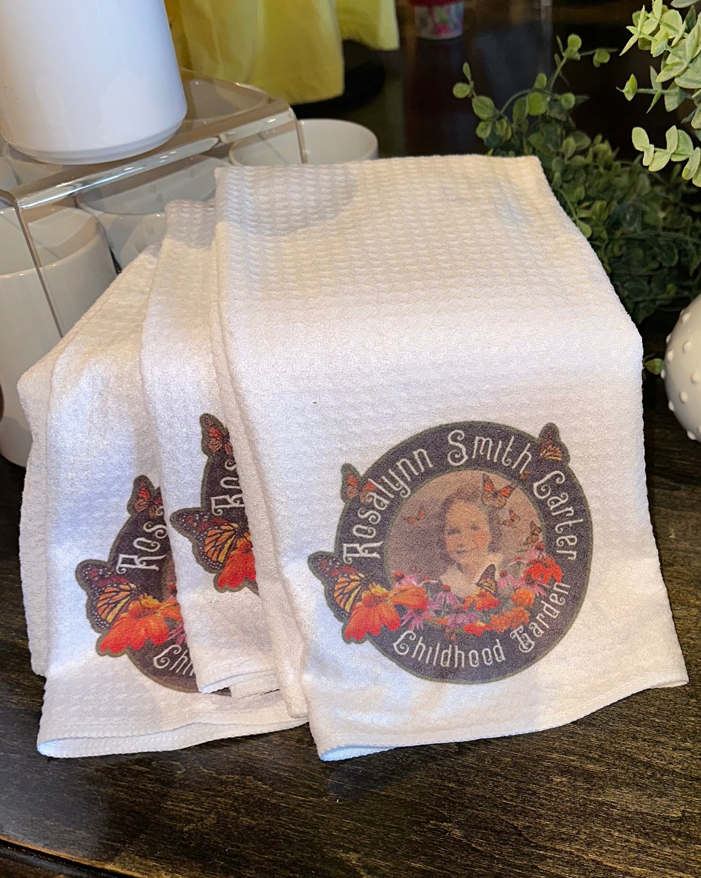 Rosalynn Carter Childhood Garden Tea Towels