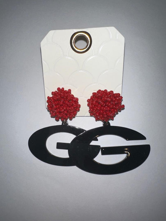 Black G Earrings