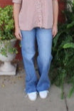 Risen Tummy Control Mid Rise Wide Leg Jeans