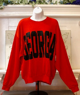 Bucket List Georgia Ribbed Sweatshirt