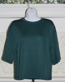 Double Zero Dark Green Cropped T-Shirt