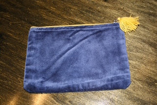 Large Velvet Zip Pouch