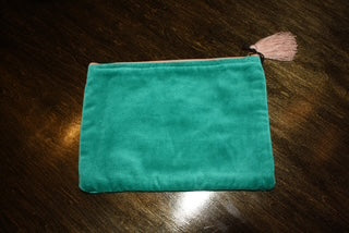 Large Velvet Zip Pouch