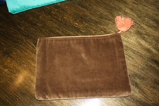 Large Velvet Zip Pouch