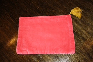 Large Velvet Zip Pouch