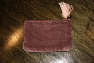 Small Velvet Zip Pouch