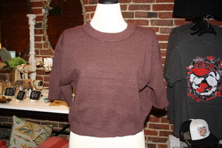 Entro Short Sleeve Cropped Sweater