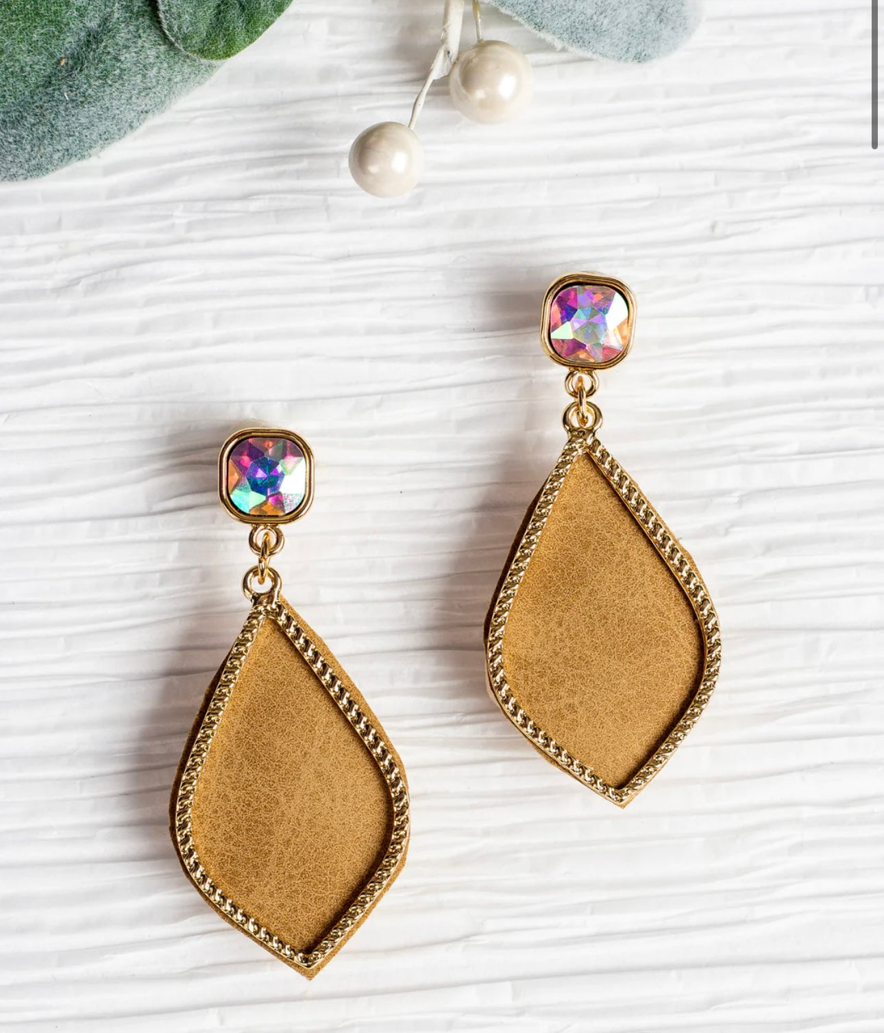 Brown Teardrop Earrings