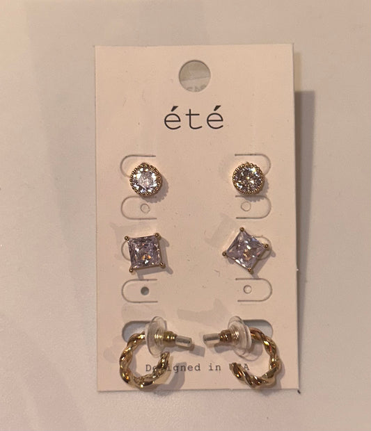 Silver/Gold Stud Earrings Pack