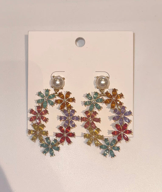 Colorful Flower Earrings