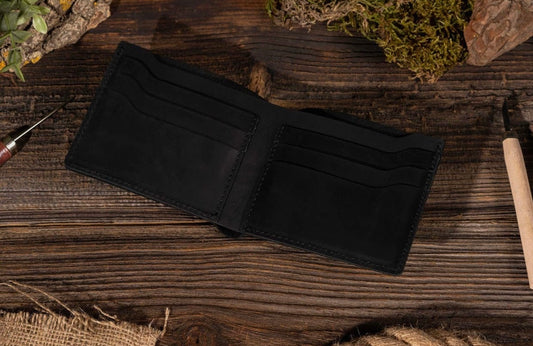 Leather Wallet- Bifold Wallet,Handmade for men