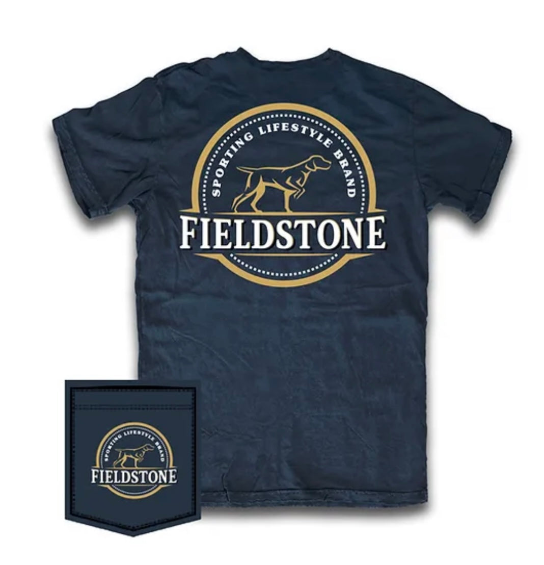 Men's Navy Circle Logo Fieldstone T-Shirt