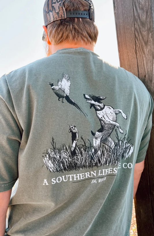 Men's Green Pheasant Flush Southern Lifestyle T-Shirt