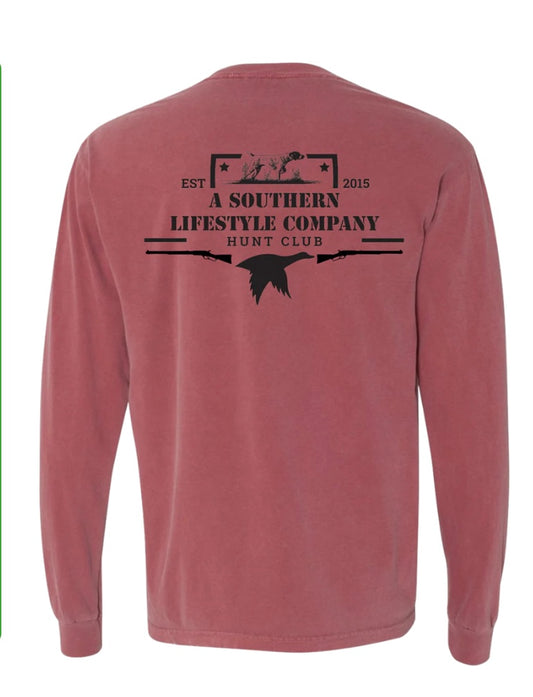 Men's Burgundy Hunt Club Southern Lifestyle Longsleeve Shirt