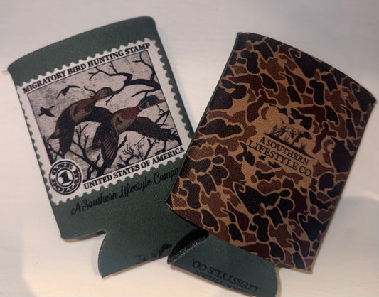 Southern Lifestyle Camo Hunting Stamp Koozies