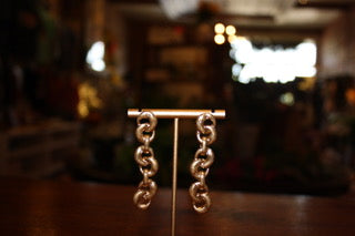 Canvas Style Gold Chain Link Earrings