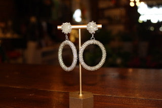 Epp & Co. Beaded Silver Hoop Earrings