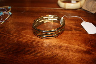 Gold Bamboo Clasp Bracelet
