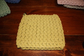 Square Cotton Crocheted Pot Holders