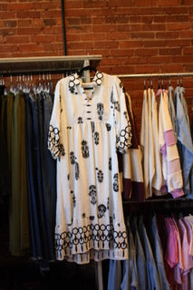 Umgee White & Black Maxi Dress