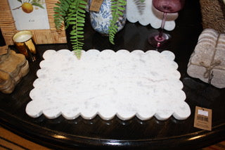Marble Cheese board with Scalloped Edge