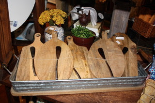 Wooden Cutting Board With Knife