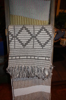 Striped Throw Blanket with Fringe