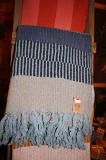 Striped Throw Blanket with Fringe