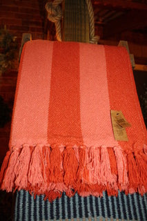 Striped Throw Blanket with Fringe