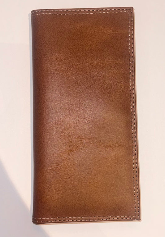 Men's Tan Leather Secretary Wallet