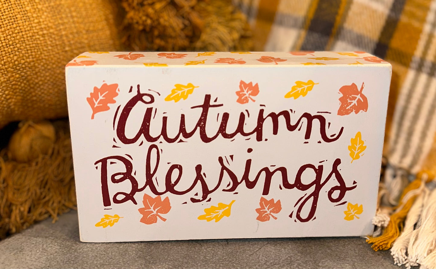 Autumn Blessings Sign