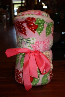 Pink Simply Southern Christmas Blanket