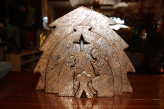 Park Hill Gilded Wooden Nativity Puzzle Set