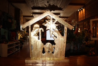 Park Hill Wooden Carved Tabletop Nativity